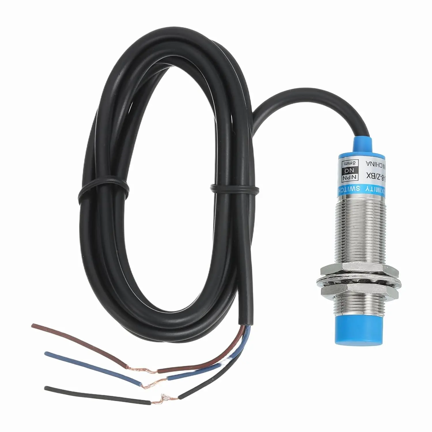 Produktbild von Induktiver Näherungssensor M18 – LJ18A3-8-Z/BX, 8 Mm Abstand, NPN NO, 10–30 VDC, 200 MA, Nicht Abgeschirmt