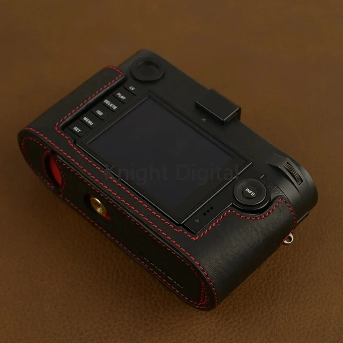 라이카 M240-P M240 M262 M246 TYP246 MM M-D ME 및 배터리 포트 수제  가죽 카메라 케이스 비디오 하프 백