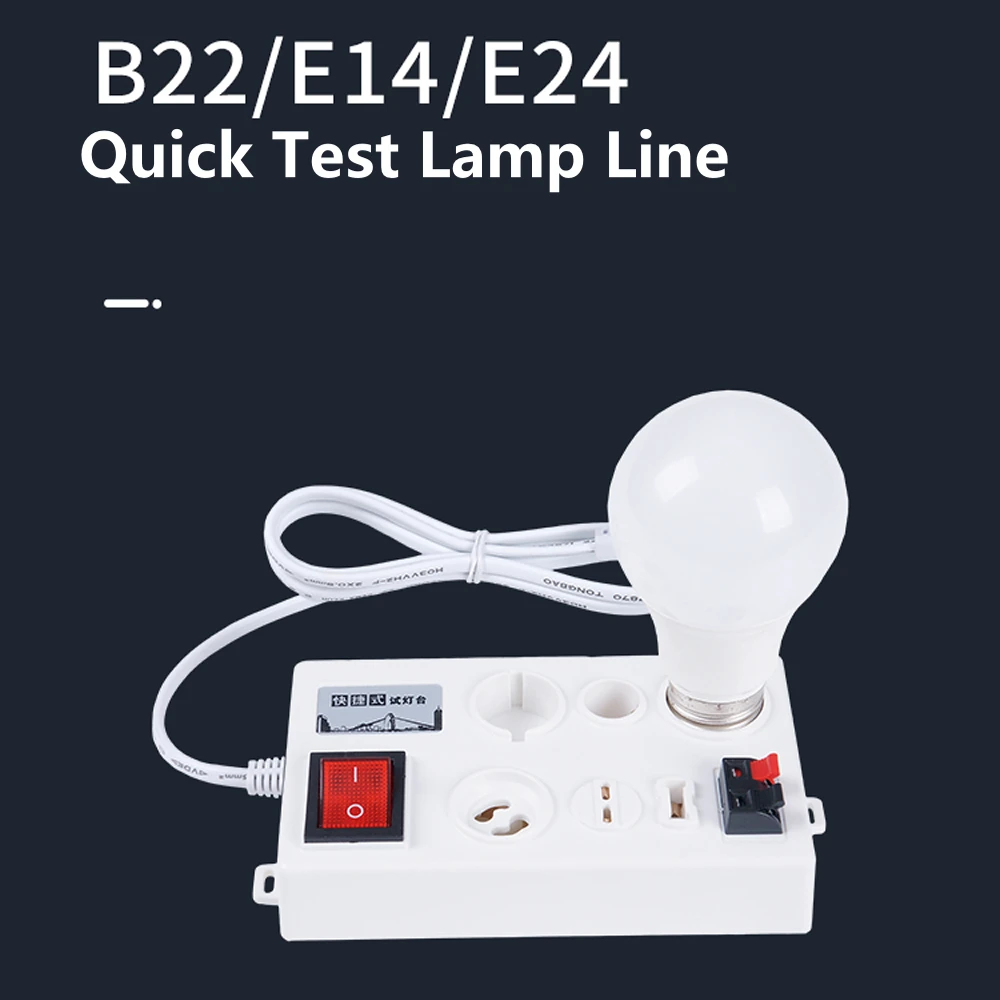 Kæmpe stor Monograph en kop Multi-interface Quick Test Lamp Holder 12 Port Led Bulb Tester Versatile Led  Lcd Tester for E27 B22 E14 Lamp Bulb Light Test