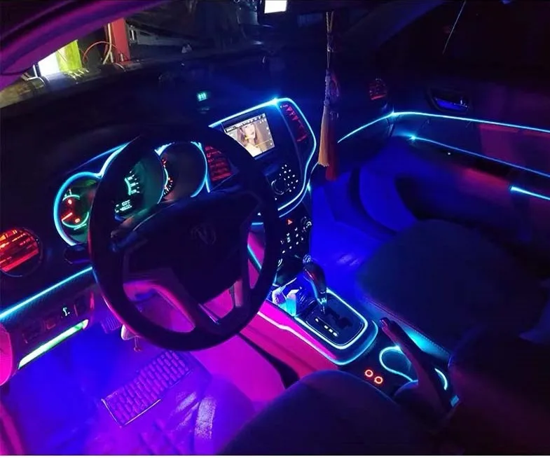 Solid Core Pmma Optic Fiber Plastic Transparent Skirt Side Glow Cable 2.5mm 3mm 4mm 5mm 6mm For Car Decorative Lighting