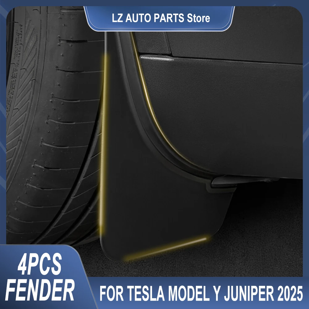 Car Mudguards For Tesla Model Y Juniper 2025 Front Rear Mudflaps Guard Anti-Snow Anti-Sand Splash Automobile Protector Accessory