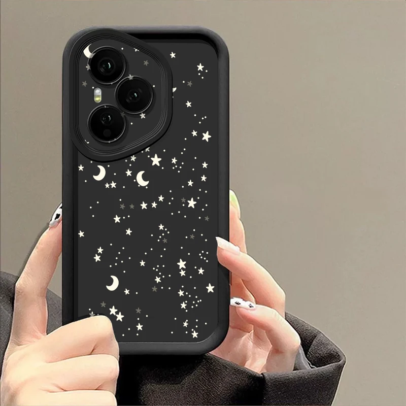 Star Moon Pattern Shockproof Soft TPU Silicone Phone Case – Stylish Protective Back Cover
