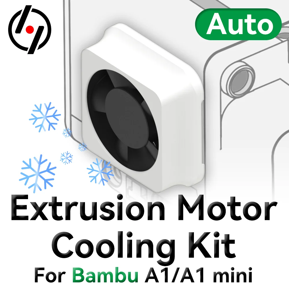 Für Bambu Lab A1/A1mini Extrusionsmotor-Kühlkit mit Auto-Start-Stopp-Funktion, Hocheffizienter & Geräuscharmer Lüfter