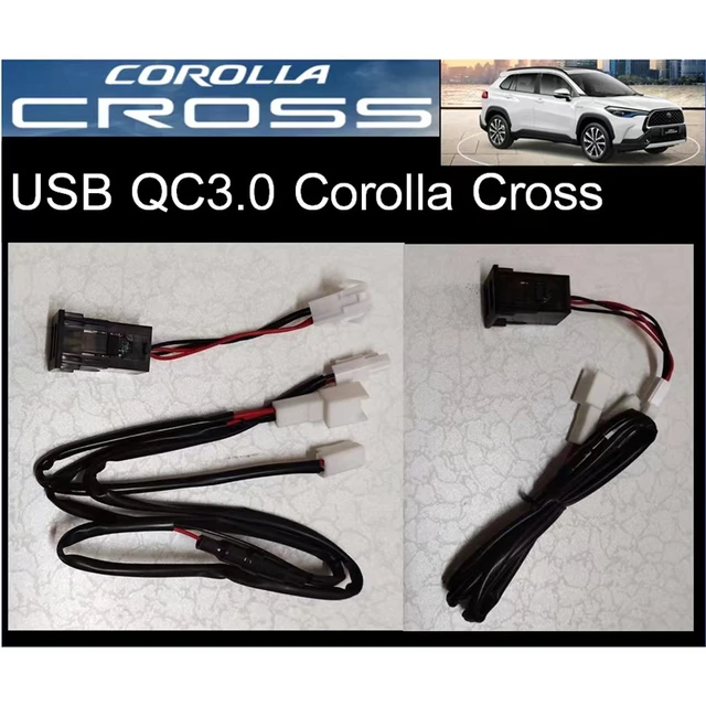 車用携帯電話急速充電器,12V qc3.0,LED電圧計,トヨタカローラルティス用電圧計2019 2020 2021 2022,カローラクロス  AliExpress