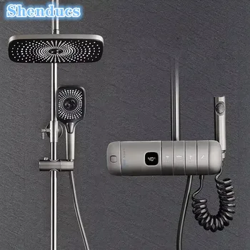 ชุดฝักบัวอาบน้ำดิจิตอลเปียโนติดผนัง, ชุดฝักบัวอาบน้ำดิจิตอลขนาด12นิ้วก๊อกน้ำในห้องน้ำทองแดงระบบอาบน้ำเย็นเปียโนร้อน 1