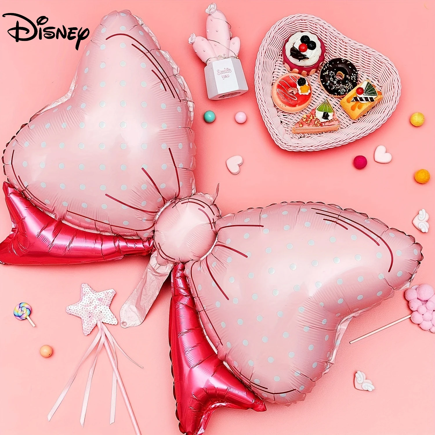 

Воздушный шар с бантом Disney Sini, розовый мини-шар с бантом, для свадьбы, дня рождения, украшение для кампуса, детские игрушки в подарок