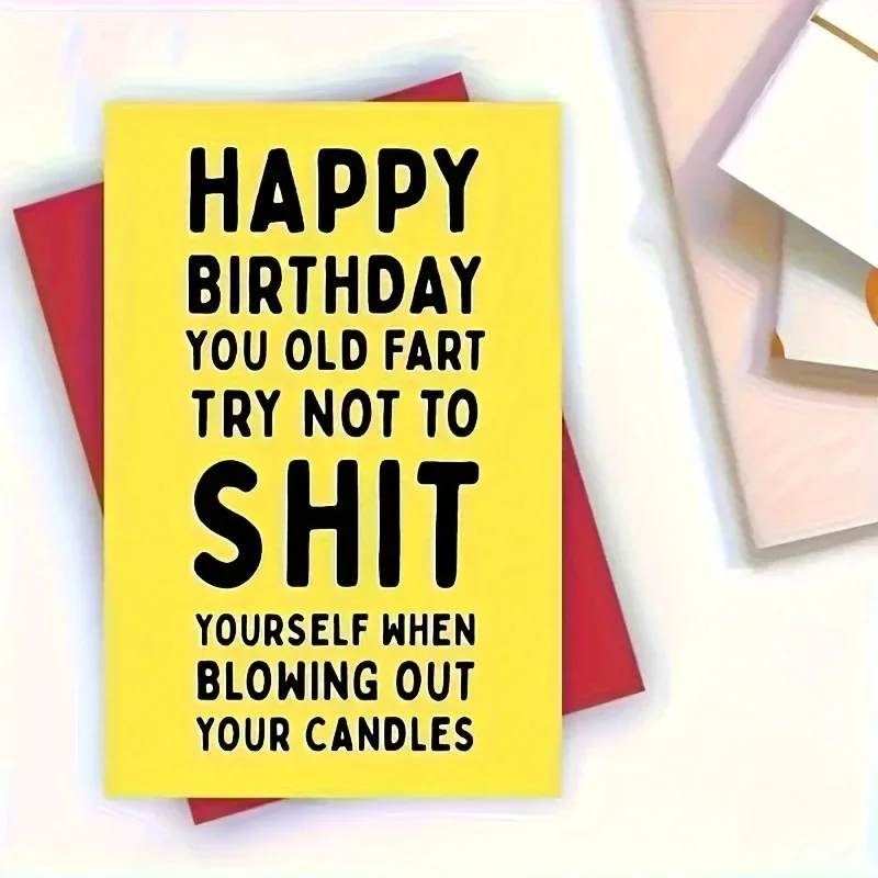 Birthday Greeting Card Set Roast Joke Greeting Cards Girlfriends Gifts Funny Greeting Cards Men Women Office Party Gifts