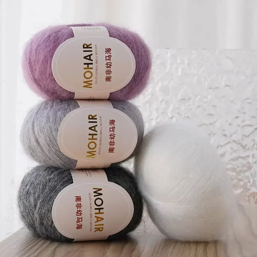 Mohair Yarn Extra Soft Warm Baby Wool Crochet Yarn for Hand Knitting Sweater Shawl Scarf DIY Material Supplies
