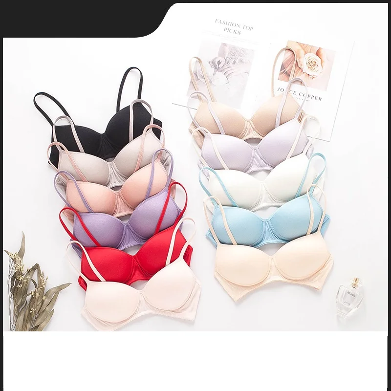 

Women's Bra Silk Without Steel Ring Interference Push Up Sexy Elegant Light Casual Solid Color Girl Women's Underwear Clothing
