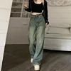 2024 Vintage Jeans Women Irregular High Waist Slimming Wide Leg Mop Long Pants Fashion Blue Baggy Jeans Y2K Streetwear Pants 4