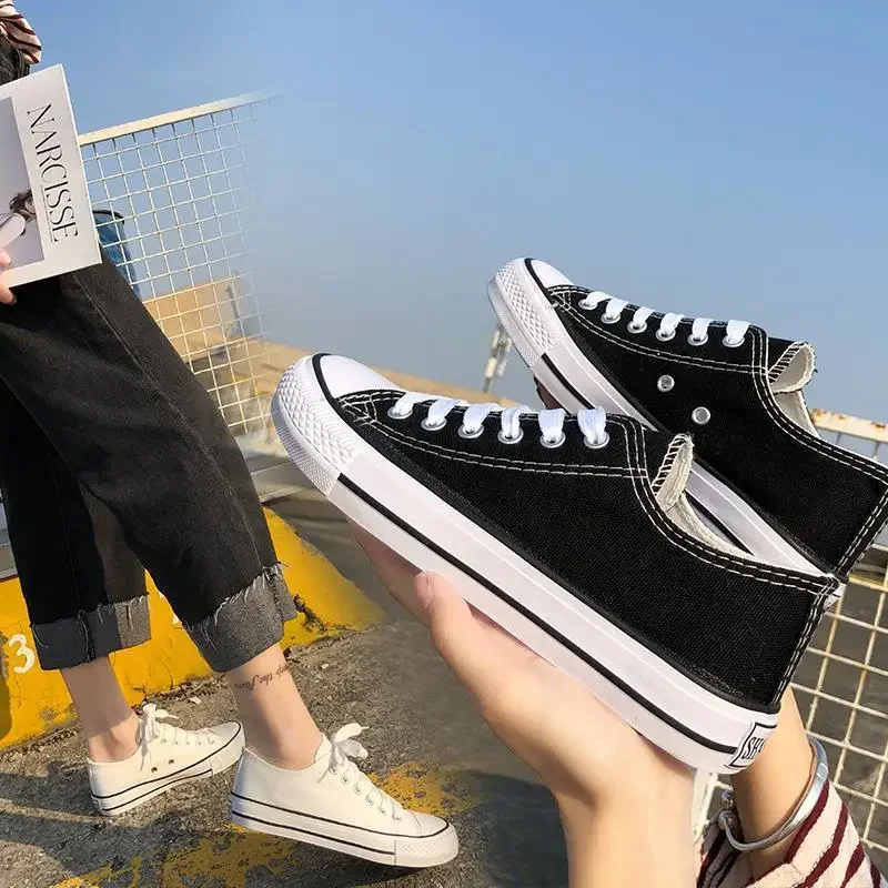 Summer 2019 New Women's Canvas Shoes Harajuku Ulzzang Student Korean Style Versatile Ins Whiteboard Shoes From China Mainland