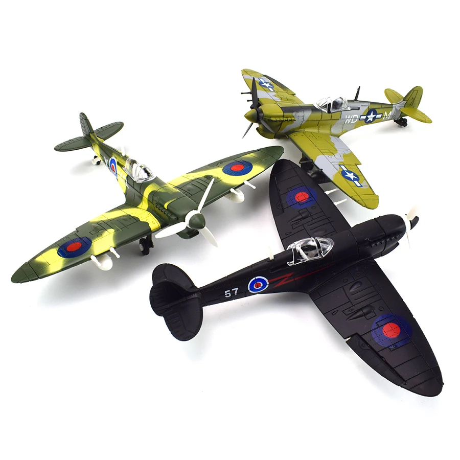 Spitfire Fighter Model Kit Toys for Children DIY Aircraft Assembly Models Kits Educational Toy Gifts for Kids 1 PCS Random Color Model Building Kits Fighter Model Airplane Wooden Model Kit Resin Model Kit