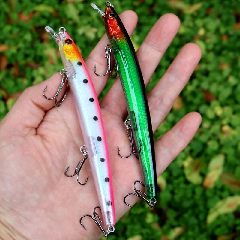 

13.5cm 15g Fishing Lures Laser Floating Minnow Bait Depth 0.5-1m Hard Wobbler 3D Eyes Artificial Baits Trout Pike Carp Fishing