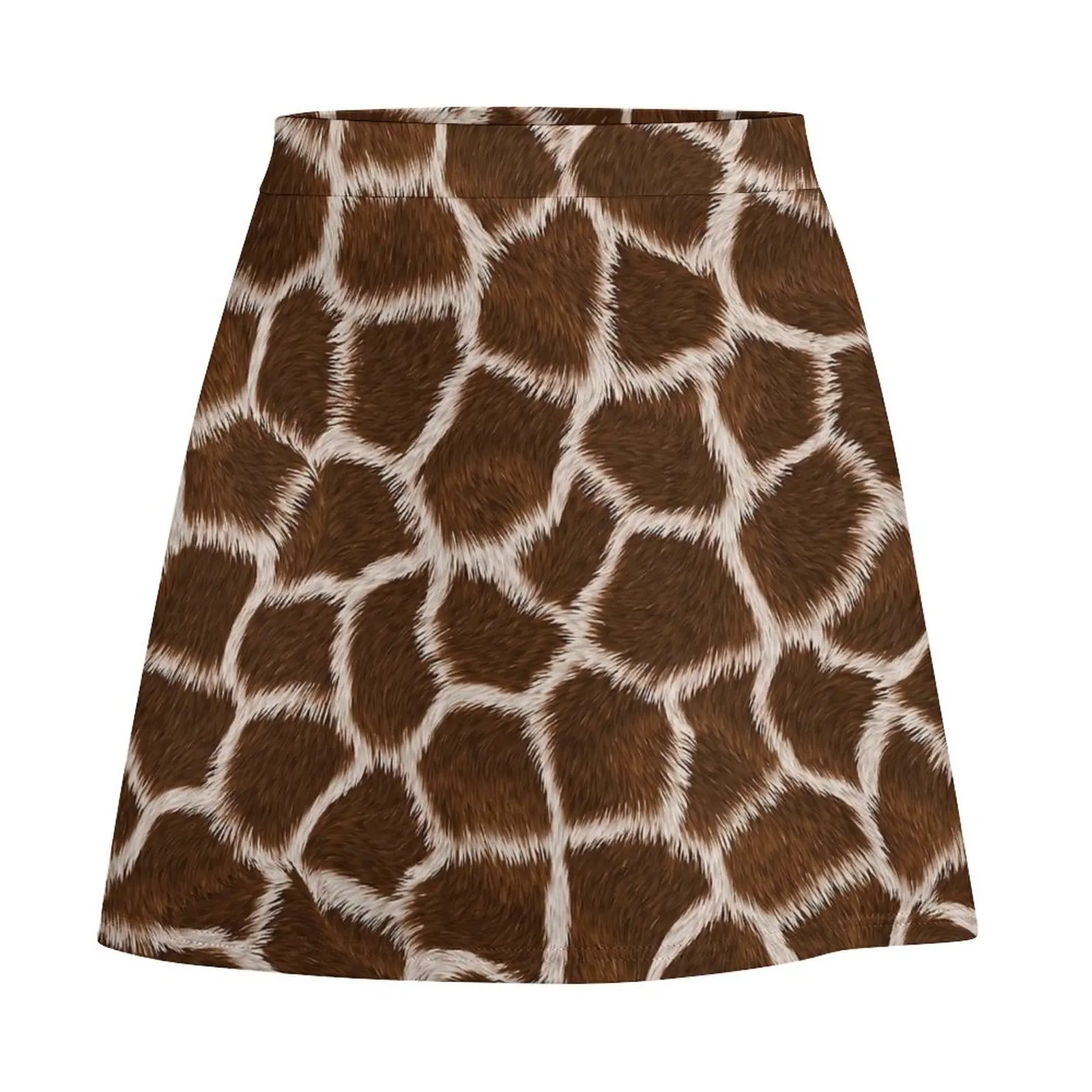 Russet Giraffe Print Skirt Summer Animal Skin Aesthetic Casual A-line Skirts Cute Mini Skirt Female Custom Oversized Bottoms 5