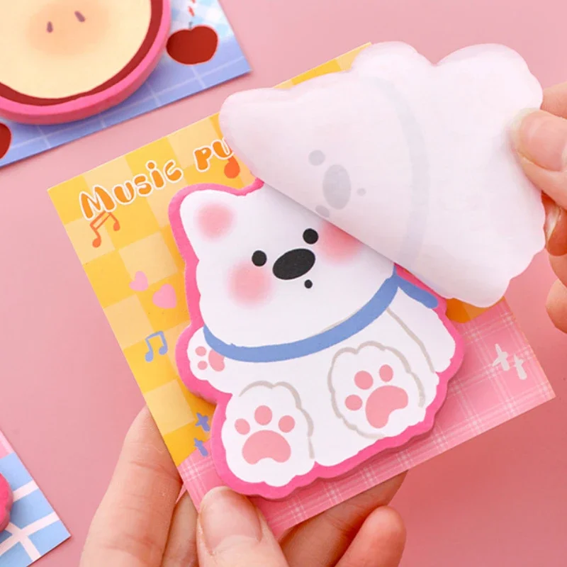 2Pcs/Set 30 Sheets Cute Cartoon Sticky Notes Kawaii Bear Memo Pad ...