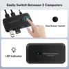 AIXXCO USB Switcher 2 Inputs 4 Outputs USB KVM Switch USB 3.0 Sharing Controller Hub Adapter For Computer Printer Keyboard Mouse 6