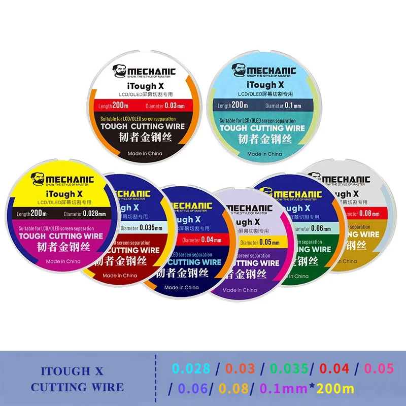 10 개/몫 MECHANIC 휴대 전화 LCD 화면 분리 도구에 대 한 높은 경도 특수 철강 절단 와이어 0.028mm--0.1m