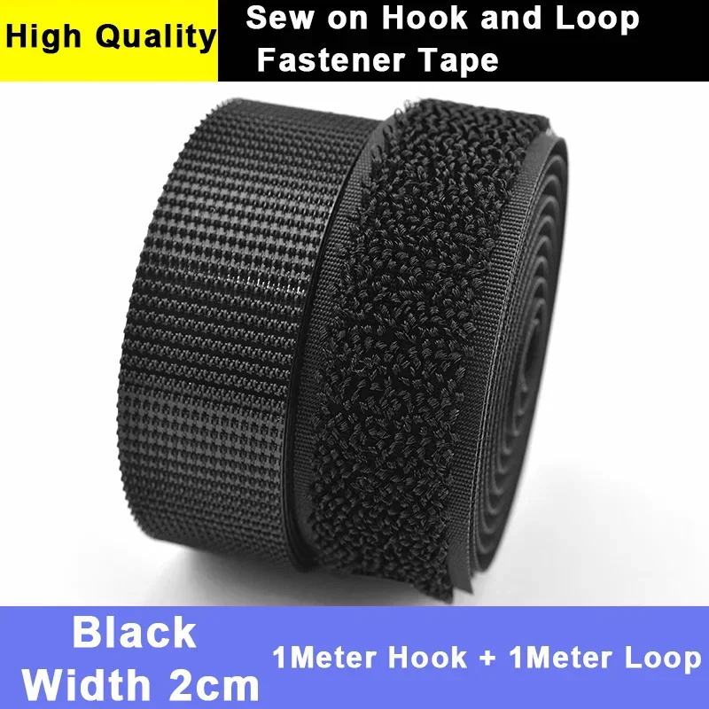 Premium Sew-On Hook and Loop Fastener Tape for Crafts and DIY Projects | Super Soft Loop Fabric | Multiple Widths Available