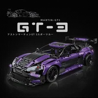 IN STOCK MOC Technical 1:8 Purple Sports Car Building Blocks Assembling Bricks Model Toys for Children Birthday Gift Set 3