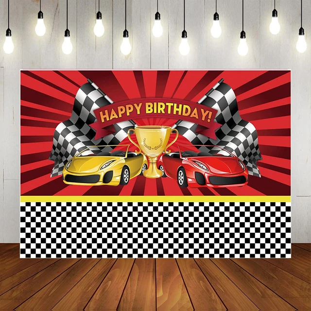 Carro De Corrida Infantil, Enfeite De Fundo Personalizado, Carro De Corrida  Vermelho, Fundo, Fotochamada, Meninos, Festa De Aniversário - Fundos -  AliExpress