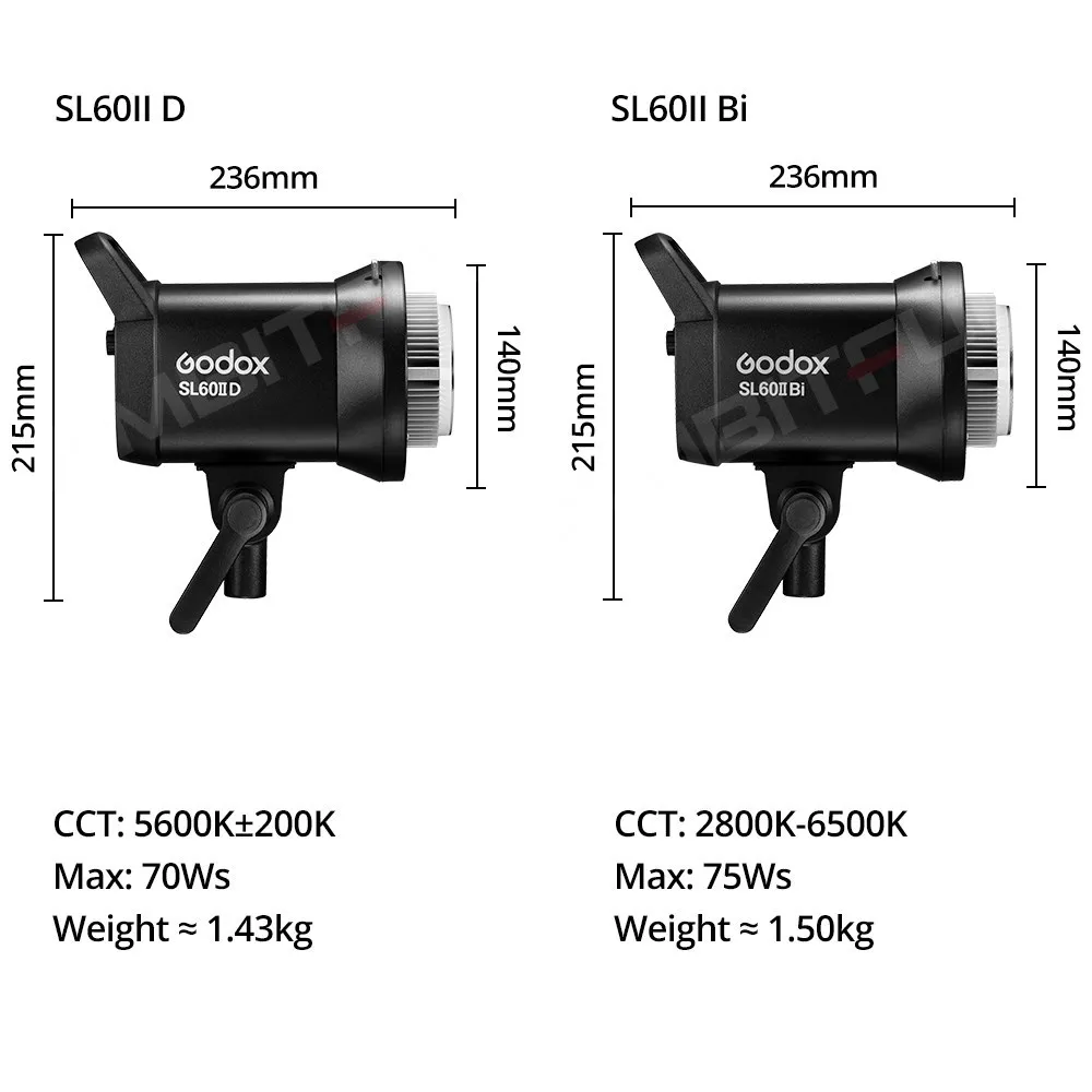 Godox SL60IID SL60II D SL60IIBi SL60II Bi COB LED Video Light 2.4G Wireless/Bluetooth Control Continuous Lighting for Photograph 2