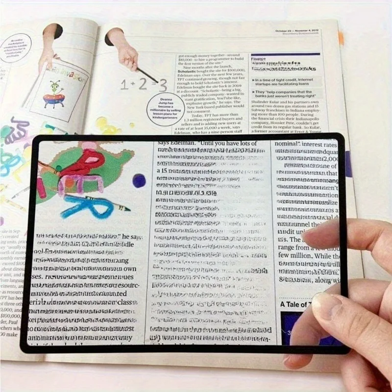 Bookmark Reader  Portable Transparent Page Magnifier for Low Vision Adults Ideal for Reading Books Magazines Newspapers and Maps