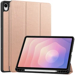 Premium Magnetic Fold Stand Case with Pen Holder - Tab S11 (11 inch) (Rose gold)