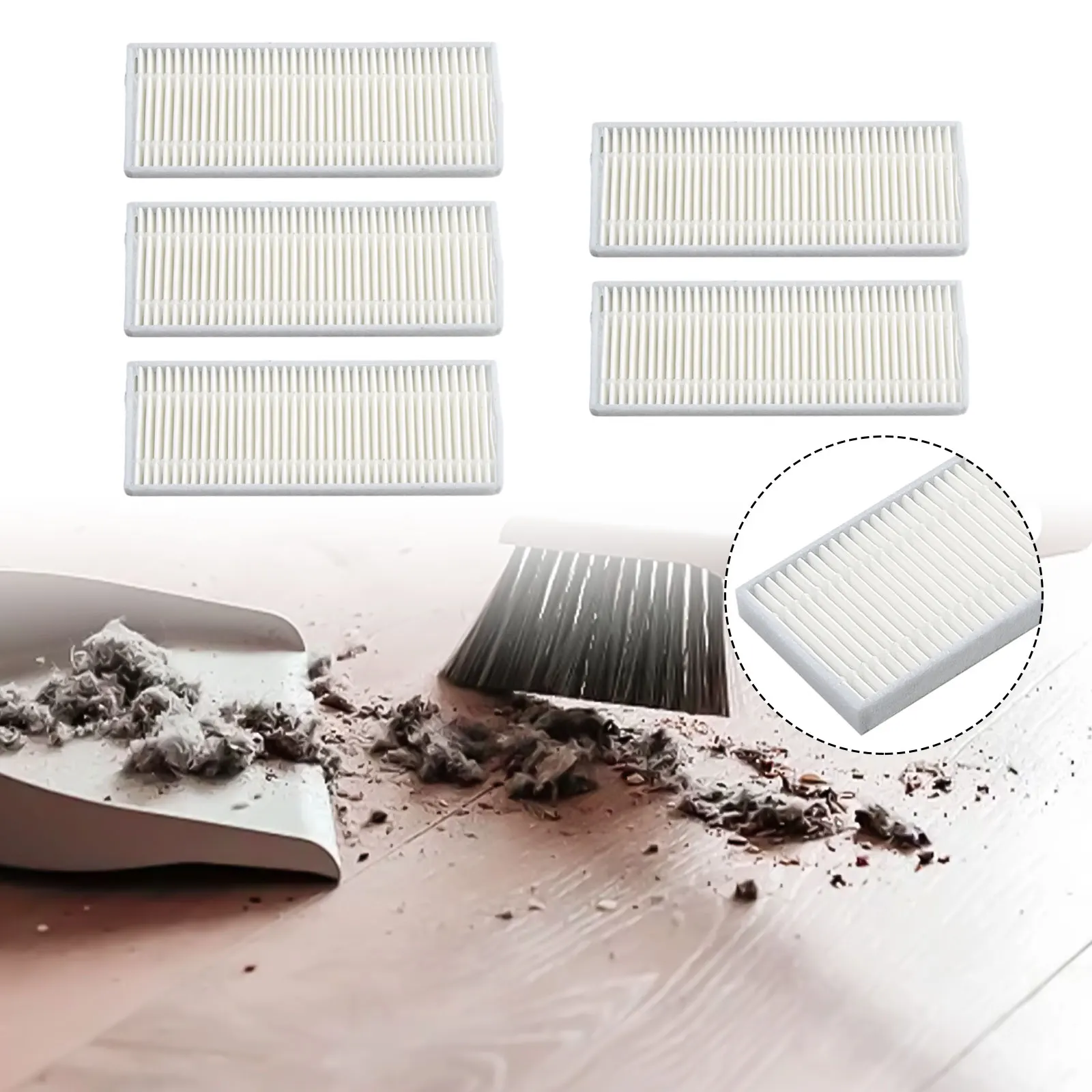 

5pcs Filters For Filters For F1 Robot Vacuum Cleaner Washable Filter Household Vacuum Cleaner Accessories