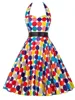 Robe d'été décontractée femmes à pois rétro Robe trapèze Pin Up Robe Vintage années 60 50 Rockabilly Robe d'été