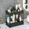 2 Tier Under Sink Bathroom Organizer, Pull Out Cabinet Organizer, Kitchen Sink Storage, Black 1