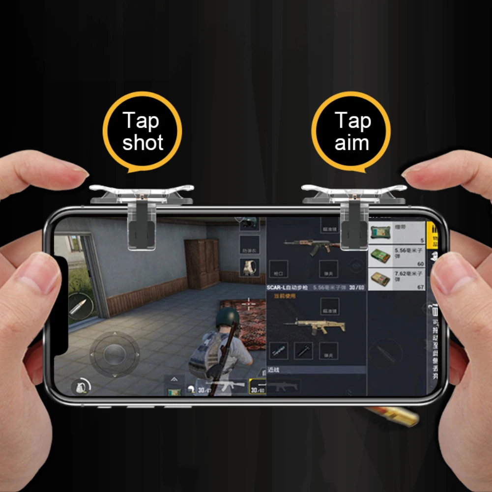 1~10PCS Gaming Trigger for Mobile Phone PUBG L1R1 Shooter Controller Game Fire Button Aim Key for PUBG Knives Out Rules of