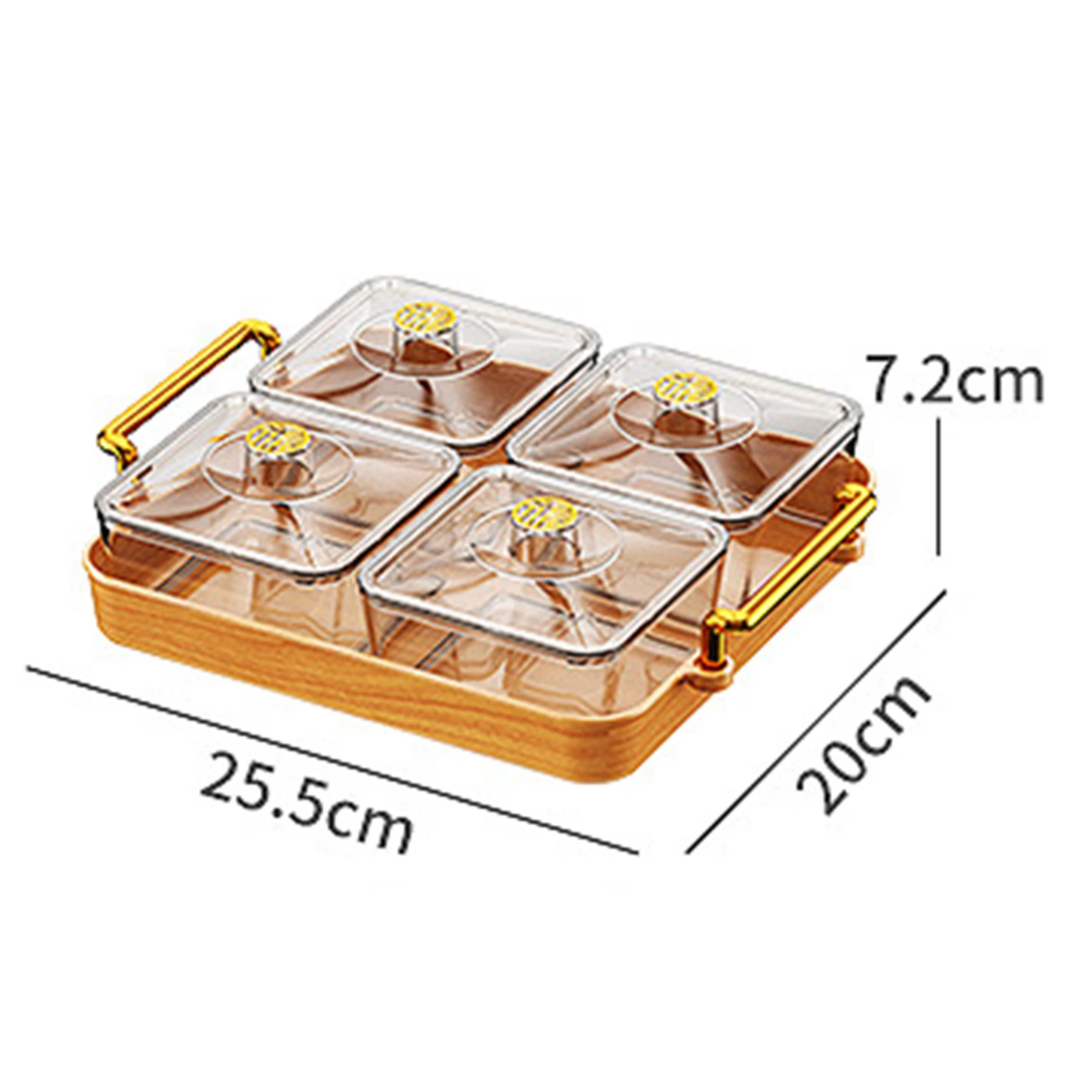 ZENFUN Set di 3 piatti da portata in porcellana con 4 scomparti, a forma di fiore, per caramelle e noci, piatti da portata per verdure, frutta, dessert, 21 x 21 cm, bianco
