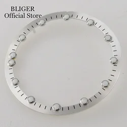 Elegant Black Silver Watch Dial with Luminous Skeleton Design - 28.5mm x 24.5mm (White B)