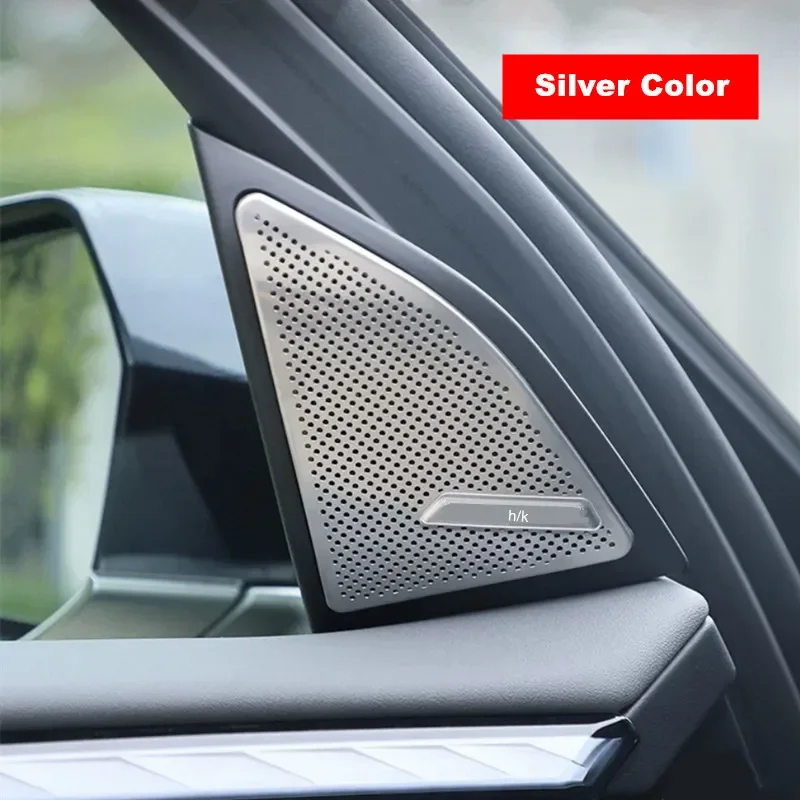 Car Front/Rear Door A Pillar Speaker Panel Metal Audio Horn Protective Cover Trim For BMW X3 G45 2025 2026 Interior Accessories