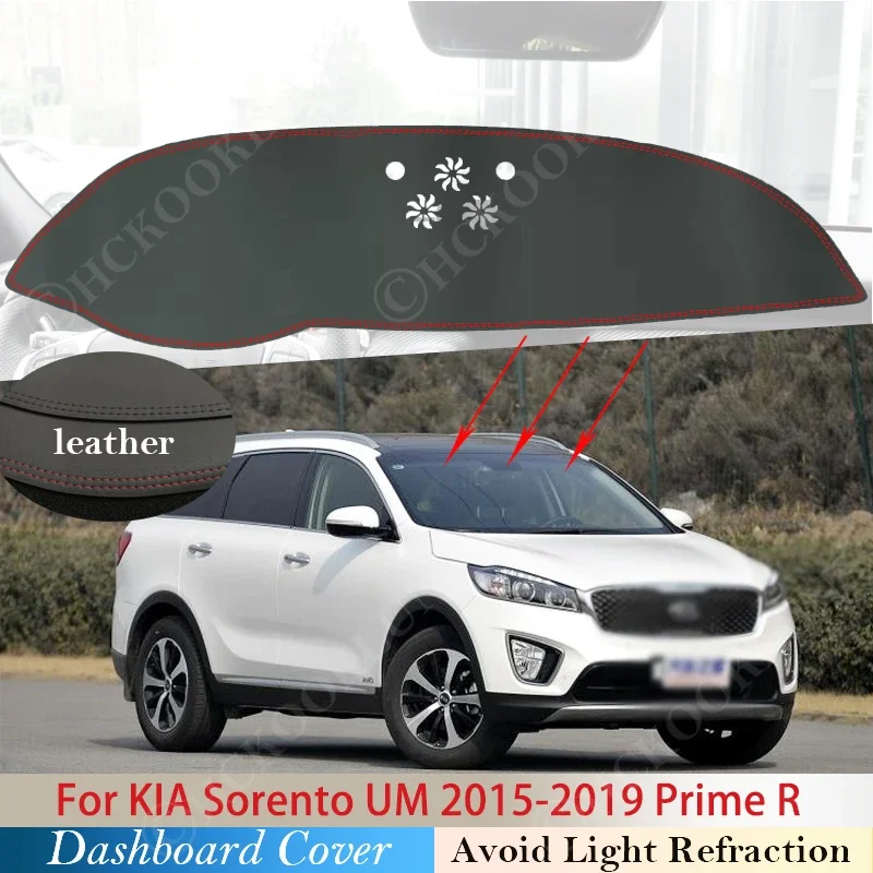 PU Leather Dashboard Cover Protective Pad - Sunshade & Anti-UV Car Accessory
