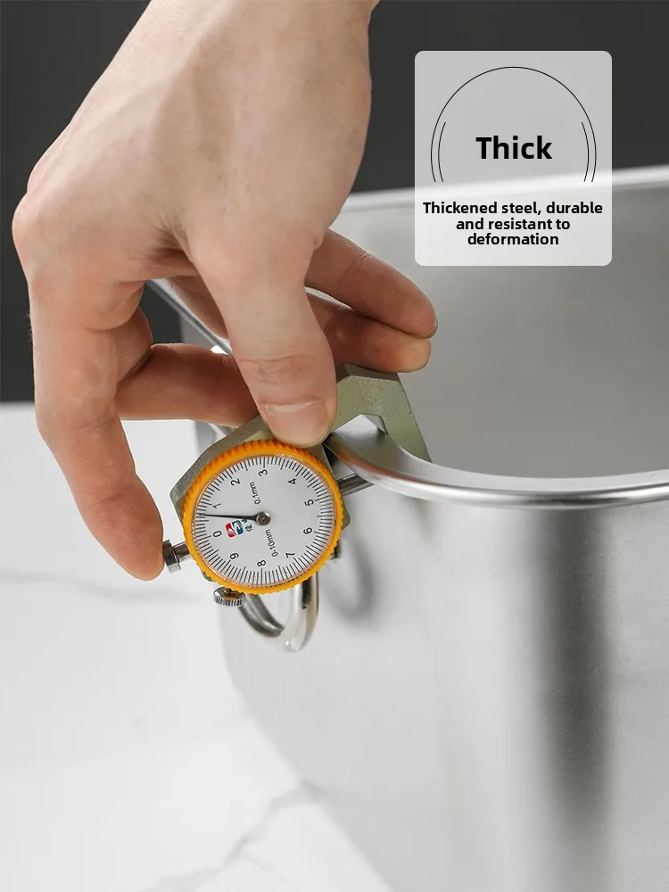 Stainl Steel 304 Deepened Square Box Rectangular Storage Pot with Handle Commercial Fast Food Basin Chinese Sle Kitchenware