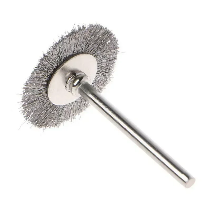 10Pcs 22/25mm Stainless Steel Wire Brush T-shaped Rotary Tool For Drill Polishing Deburring Cleaning Accessories