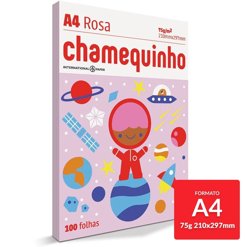 Chamequinho PINK 75 g/m A4 21x29,7cm 100 FL Sulfite Paper