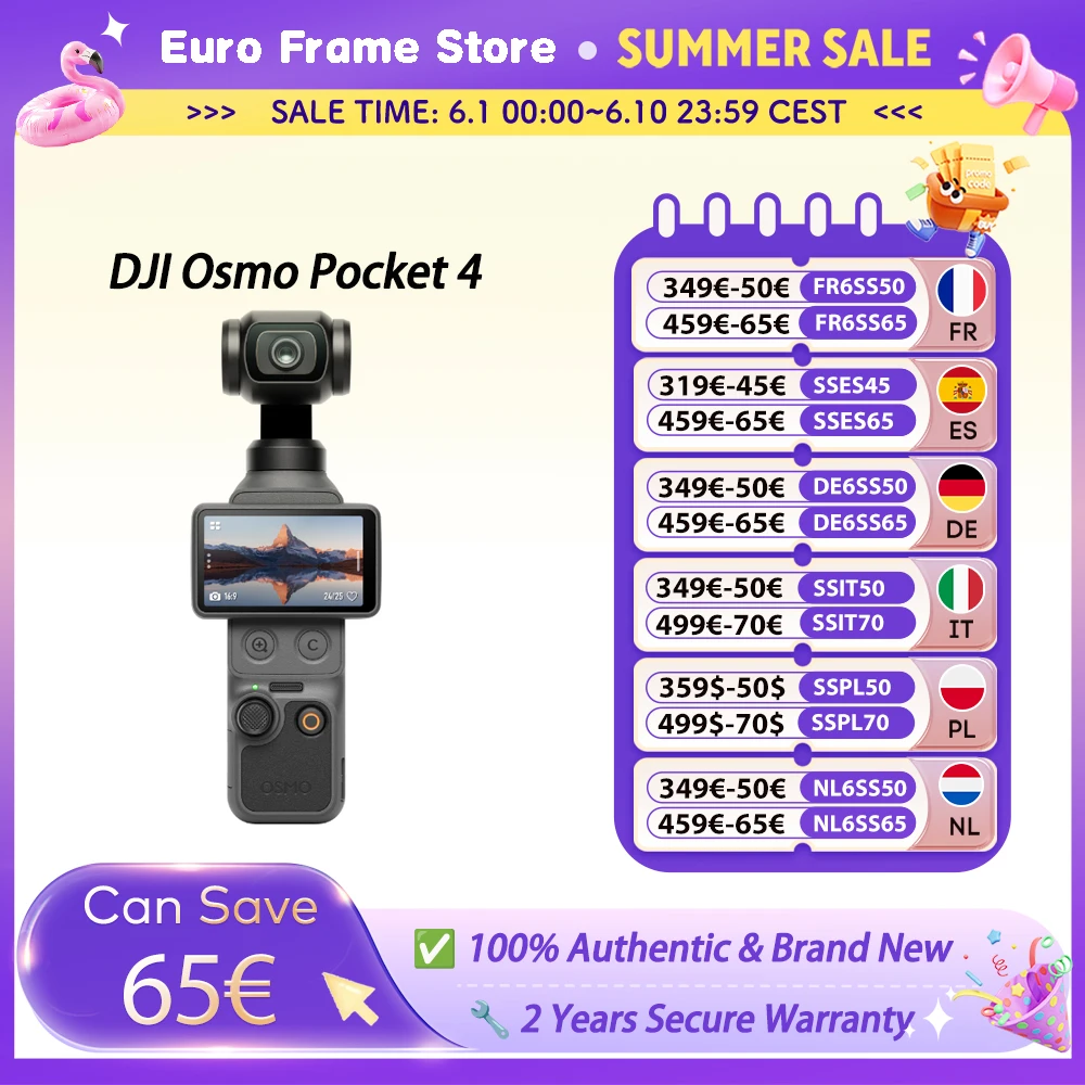 DJI Osmo Pocket 4 Kamera z EU za $490.31 / ~1824zł