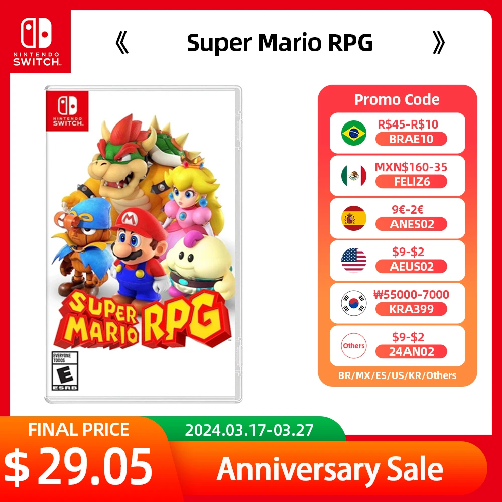 NintendoSwitchGameDealsSuperMarioRPGcartuchofsicoparajuegos