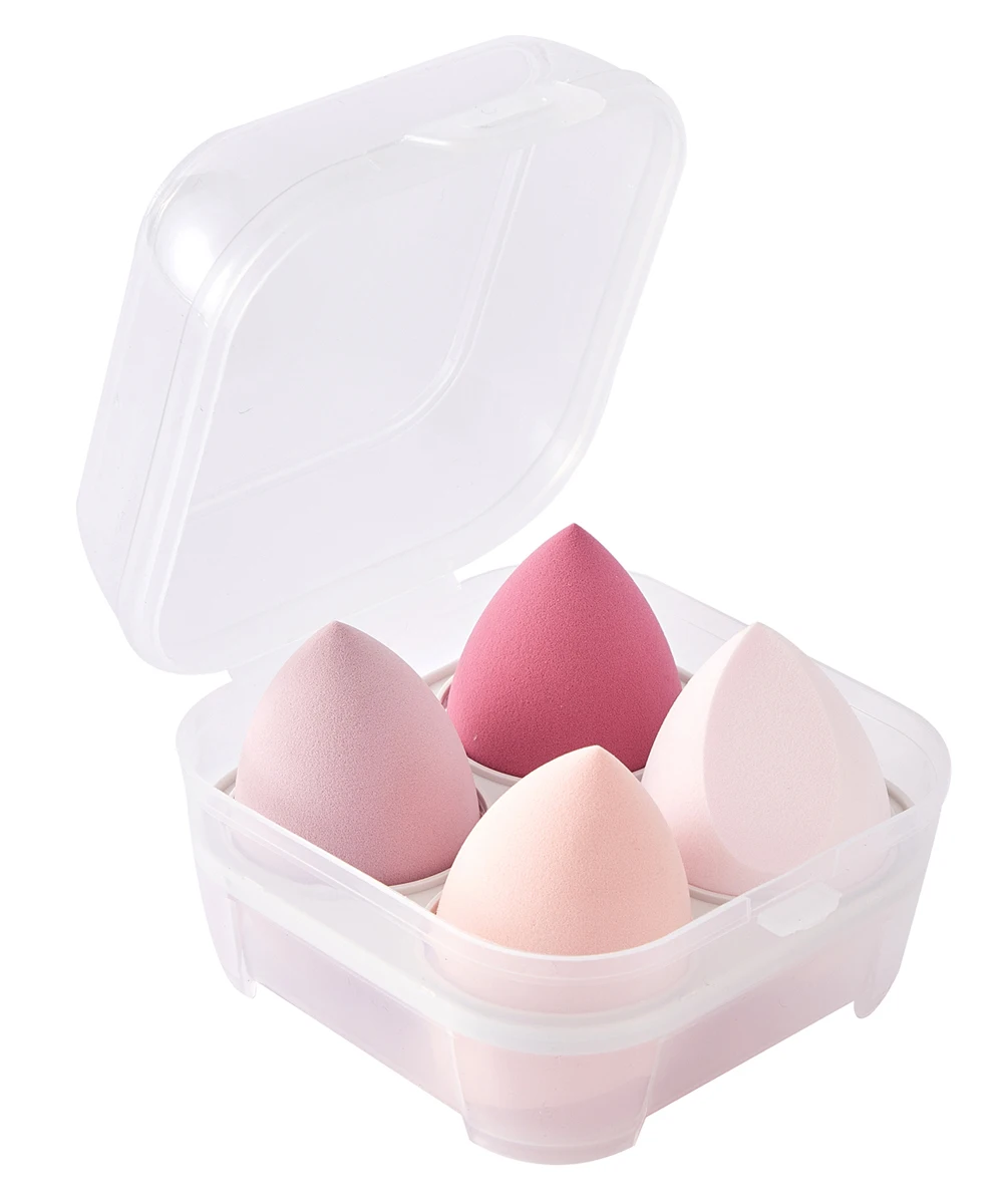 4pcs Makeup Sponge Dry And Wet Use Cosmetic Puff Sponge Foundation