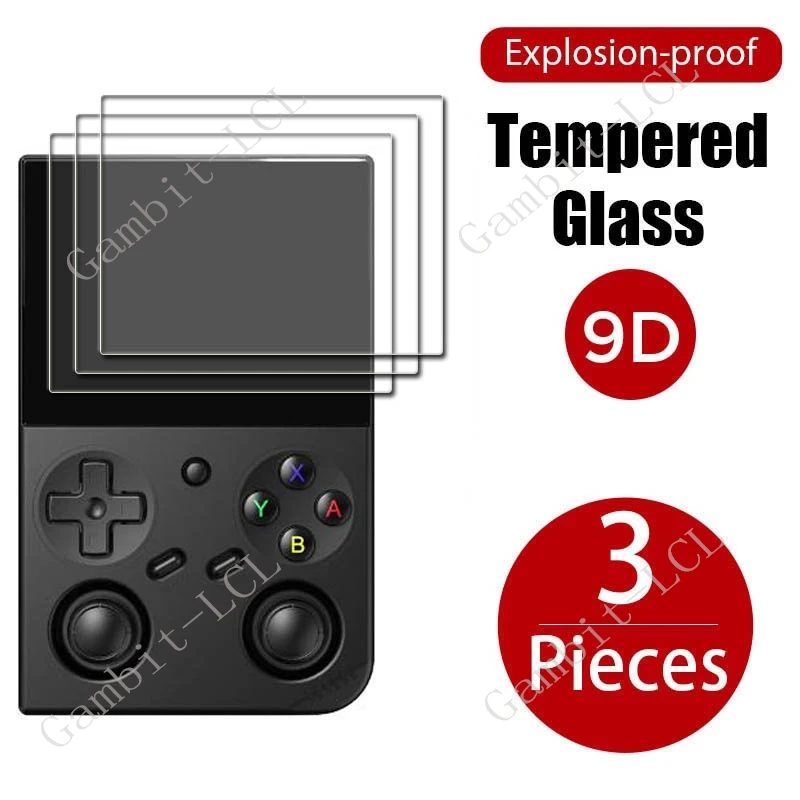 3 pçs 9h hd vidro temperado para anbernic rg35xx pro 3.5 Polegada gamehero em rg 35xxpro rg35xxpro jogos protetor de tela capa filme  202192403