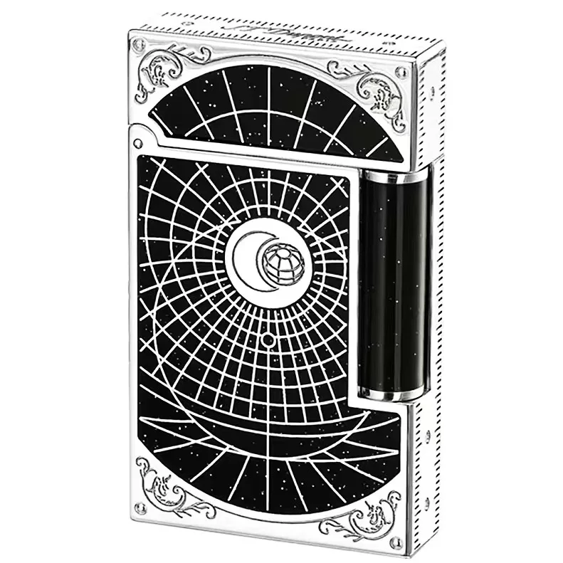 S.T. Collezione Di Accendini Incisi Dupont L2 Brass Star Astrology
