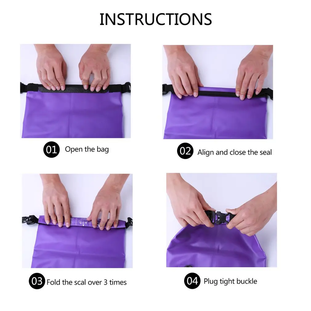 5L/10L/20L Ultralight 500D Ocean Outdoor Waterproof Rafting Bag Dry Bag For Drifting Swimming Camping