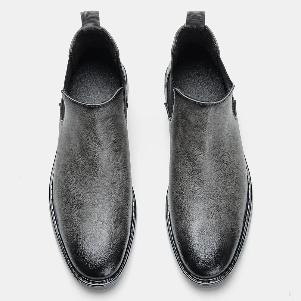 Men Retro Leather Chelsea Boots 40-46