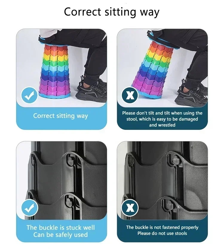 Kamp sırasında çadır yanında gösterilen gökkuşağı tabure