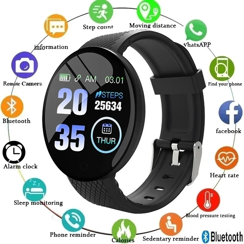 

Smart Watch Men Smart Bracelet Smartwatch Waterproof Smart Touch Screen Smart Watch Woman Wartch Inteligente Bluetooth d18