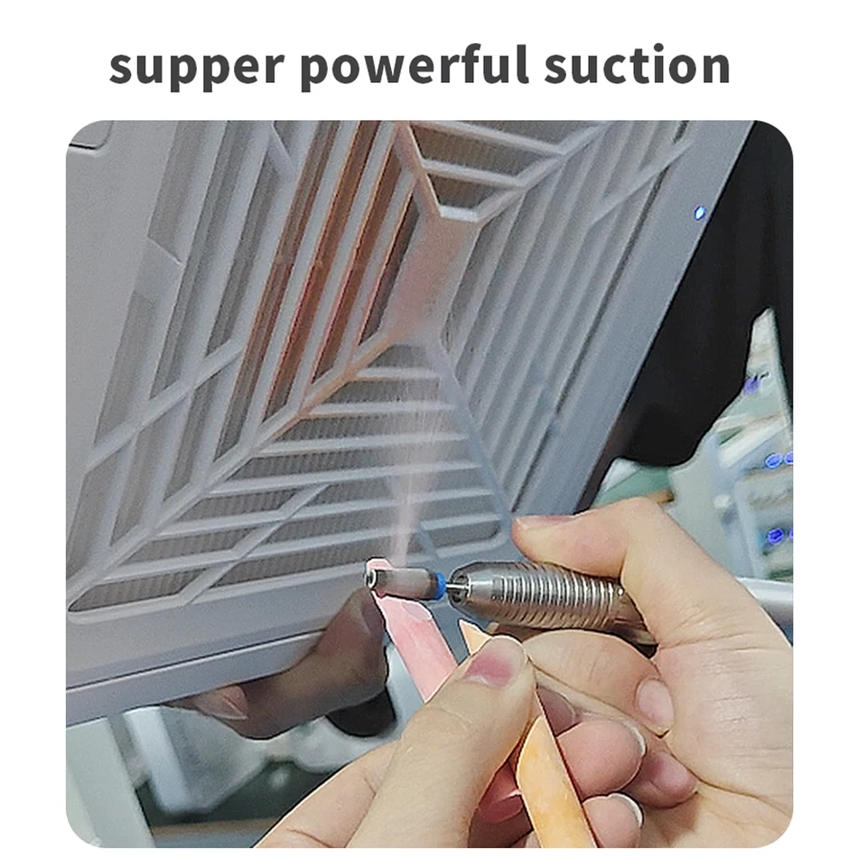 Dust Collector Dental Fan Vacuum Cleaner Dental Lab Nail Art Manicure Dust Clean Tool 60W White - View #4