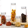 10Pcs 25/30/40/50/60/70/80/90ml Clear Glass Bottle with Aluminum Lid Empty Mini Refillable Jar Candy Jars Food Sealed Containers 6