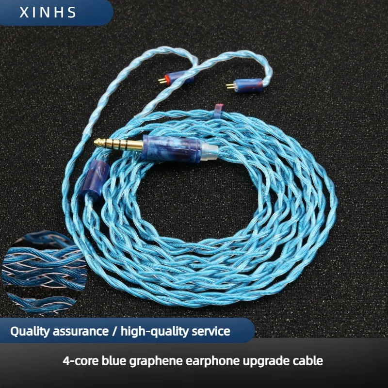 XINHS 4 ядра 7NOCC Гибридный Графеновый лицевый структура наушников обновленный кабель IE900 2PIN MMCX QDC для Rinko Yume 2 S12 Pro MK4